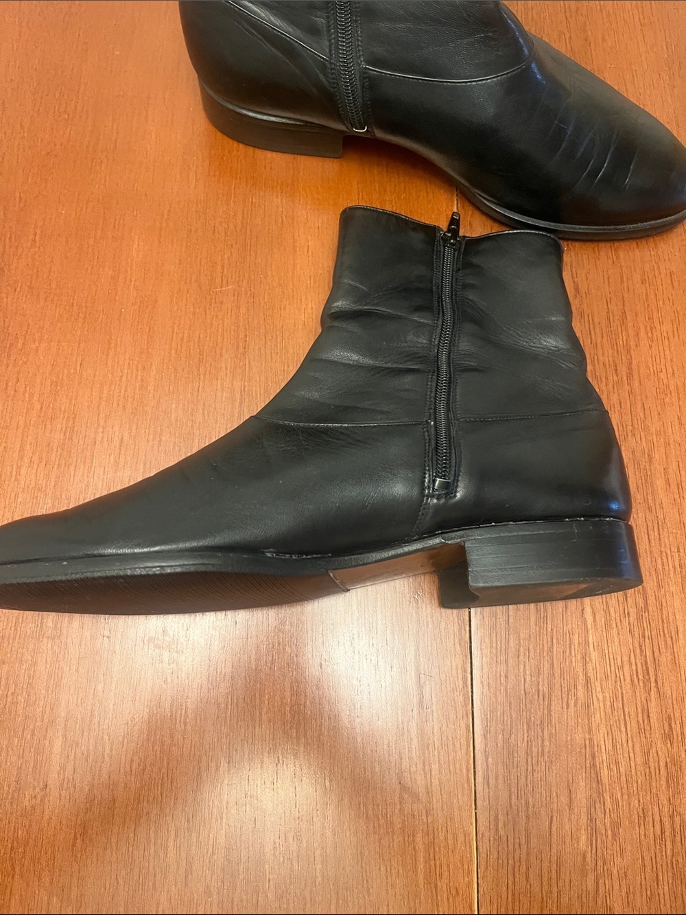 Bally Parawet -Black Leather Ankle Booties with Low Heel